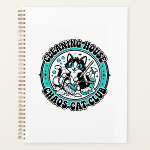 Cleaning House Chaos Cat Pet Lover Shirt Art - Cle Planner