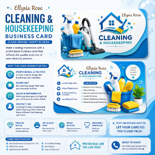 Cleaning & Housekeeping Business Card Design