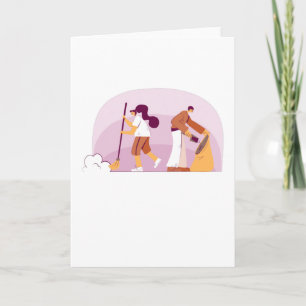 Cleaning Housekeeping Gift Men and Women Card