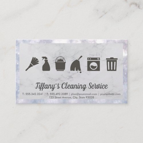 Cleaning Icons  Business Card
