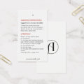Cleaning Instructions Product Care Hang Tag Card | Zazzle