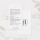 Cleaning Instructions Product Care Hang Tag Card | Zazzle