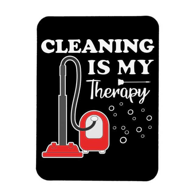 Cleaning Is Therapy Housekeeper Housekeeping Clean Magnet (Vertical)