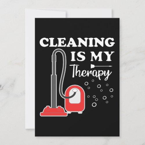 Cleaning Is Therapy Housekeeper Housekeeping Clean Thank You Card