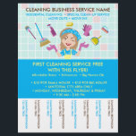 Cleaning Janitorial Tickets Advertising Cartoon Flyer<br><div class="desc">Cleaning Janitorial Tickets Advertising Cartoon</div>