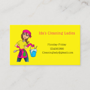 Cleaning Ladies Company Business Card