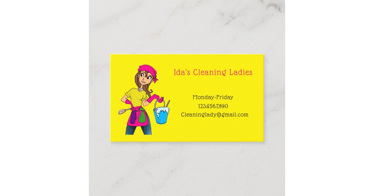 Cleaning Ladies Company Business Card Zazzle