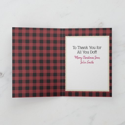 Cleaning Lady Christmas Card from Customer Zazzle