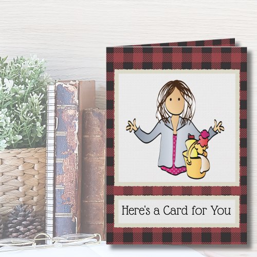 Cleaning Lady Housekeeper from Customer Christmas Card