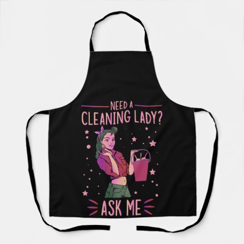Cleaning Lady Housekeeper Housekeeping Cleaner Gra Apron