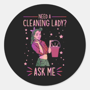 Cleaning Lady Housekeeper Housekeeping Cleaner' Sticker
