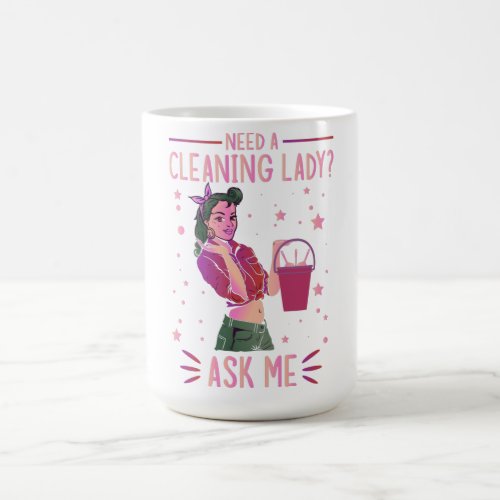 Cleaning Lady Housekeeper Housekeeping Cleaner Gra Coffee Mug