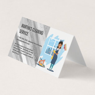 Cleaning Lady Maid Business Card