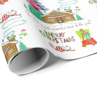 Cleaning Lady Merry Christmas Wrapping Paper