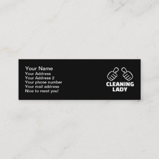 Cleaning lady mini business card