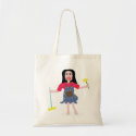 cleaning lady tote bag