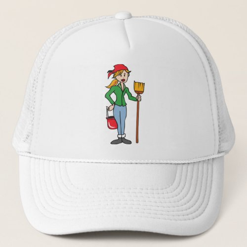 Cleaning Lady Trucker Hat