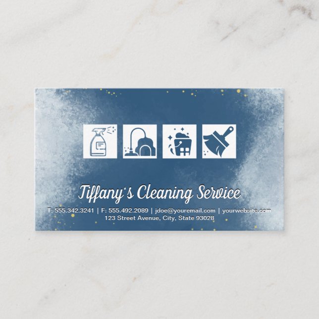 Cleaning Logos Business Card (Front)
