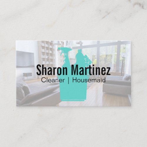 Cleaning Maid  Cleaner Tools Business Card