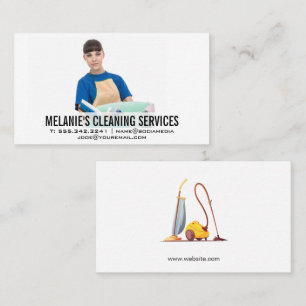 Cleaning Maid House Keeping Services Business Card