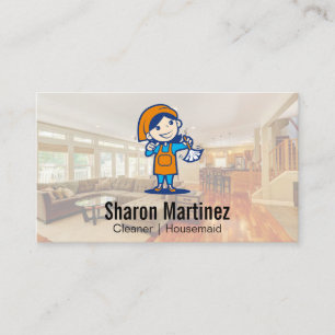 Cleaning Maid   House Services Business Card
