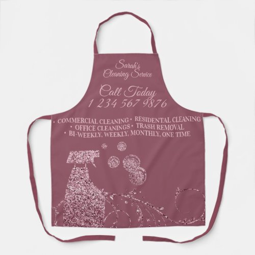 Cleaning Maid Janitorial sparkle spray curly swirl Apron