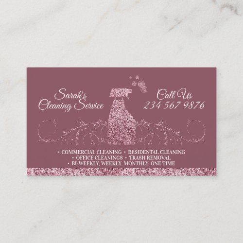 Cleaning Maid Janitorial sparkle swing Business Card