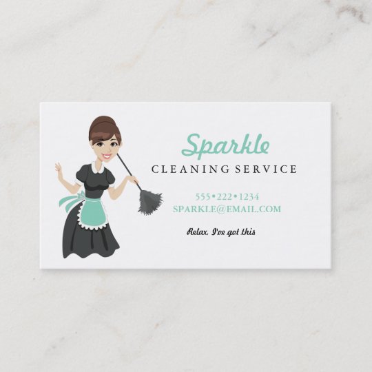 Spray Bottle Home Cleaning Service Business Card