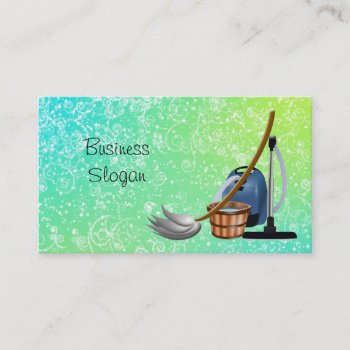 Cleaning Maid Service Connect With Your Customer Business Card by AutumnRoseMDS at Zazzle