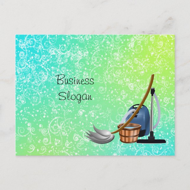 Cleaning Maid Service Promo Postcard (Front)