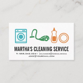 Cleaning Products And Services Business Card by lovely_businesscards at Zazzle