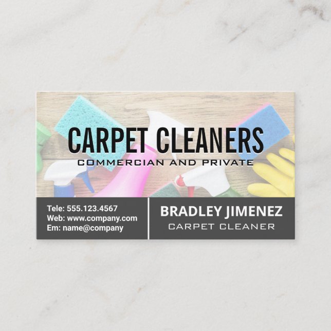 Cleaning Products and Tools Business Card (Front)