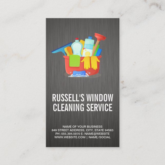 Cleaning Products and Tools Business Card (Front)
