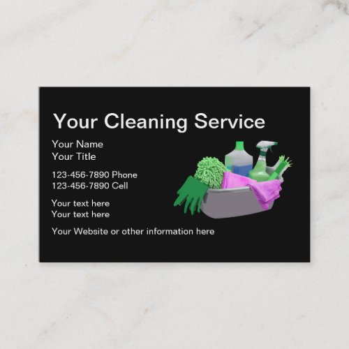Cleaning Professional Modern Business Card
