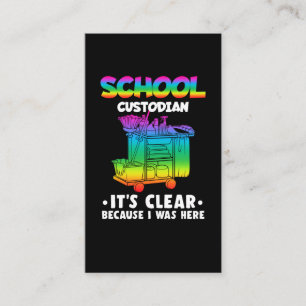 Cleaning School Custodian Funny Business Card