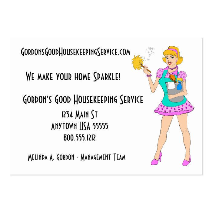 Cleaning Service And Housekeeping Business Cards