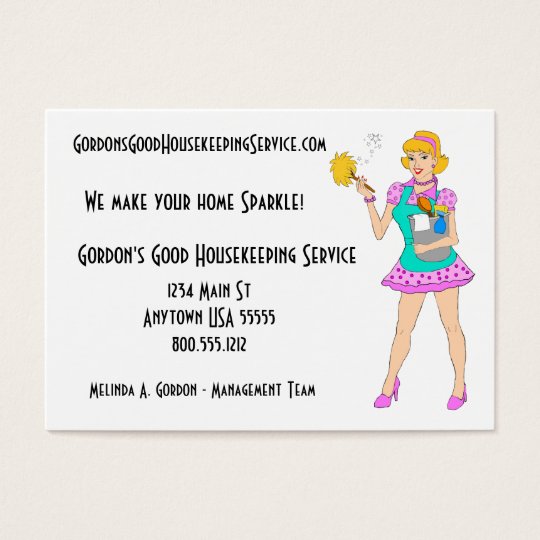 Cleaning Service And Housekeeping Business Cards