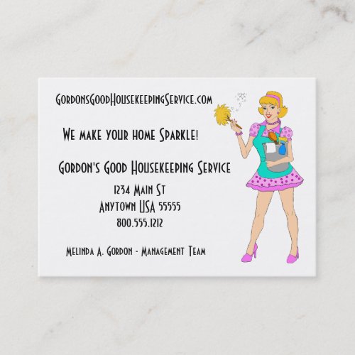 Cleaning Service And Housekeeping Business Cards