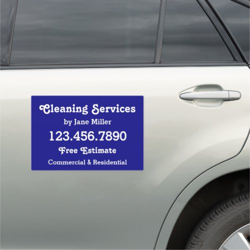 Cleaning Service Business Advertisement Car Magnet