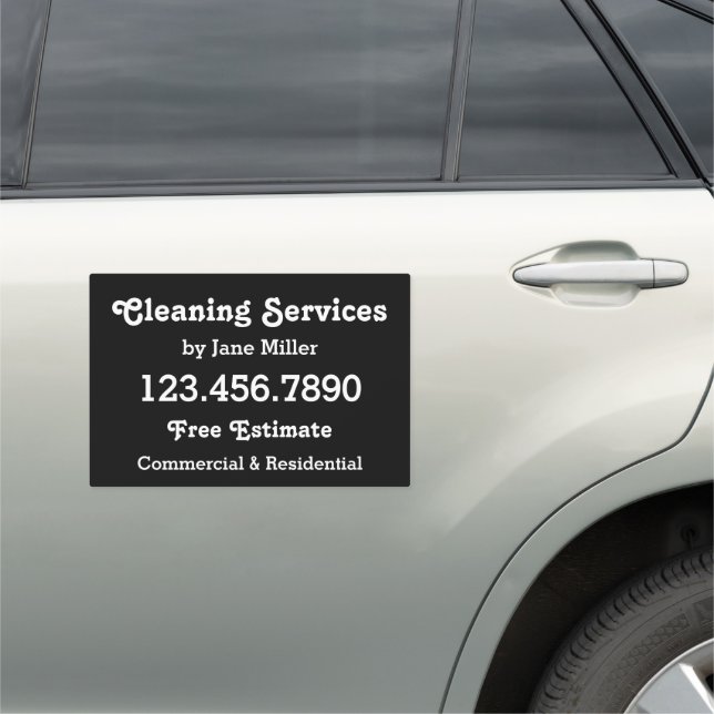 Cleaning Service Business Advertisement Car Magnet (In Situ)