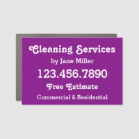 Cleaning Service Business Advertisement Car Magnet