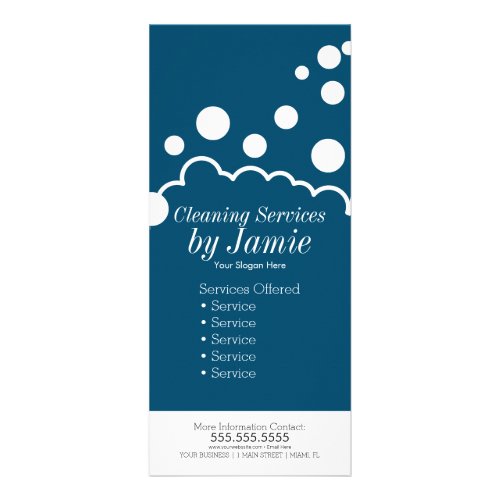 Cleaning Service Business Bubbles Rack Card