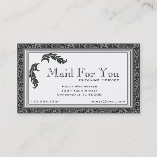 Customizable Cleaning Service Business Card