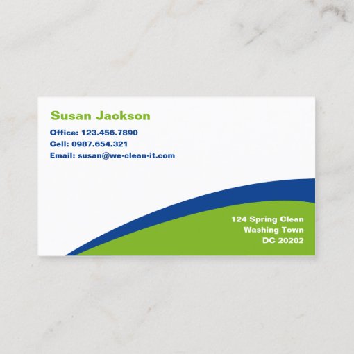 Cleaning Service Business Card | Zazzle