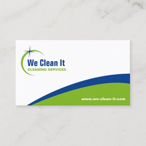 Customizable Cleaning Service Business Card
