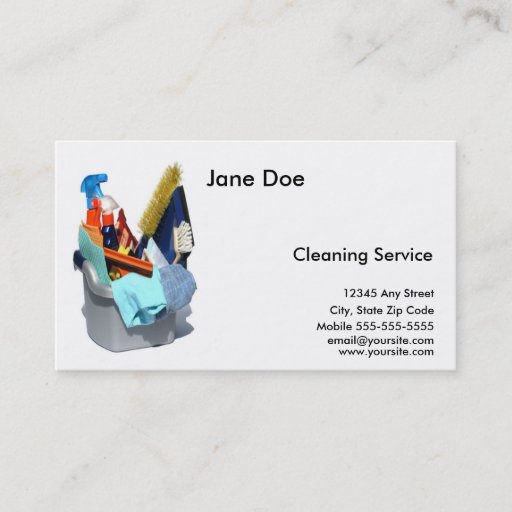 Customizable Cleaning Service Business Card