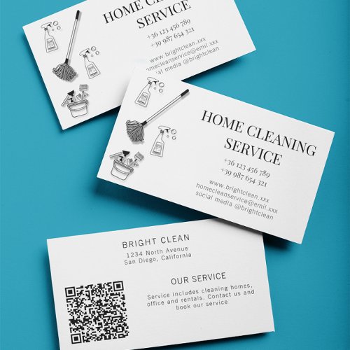 Cleaning Service Business Card