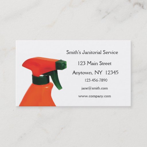 Customizable Cleaning Service Business Card