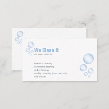 Cleaning Service Business Card by forbz4design at Zazzle