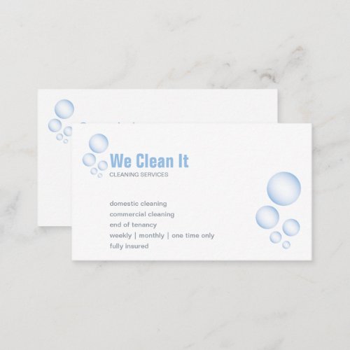 Cleaning Service Business Card